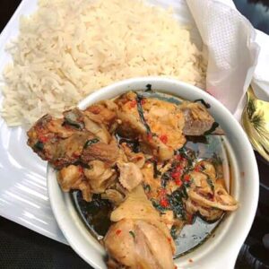 White Rice With Pepper Soup