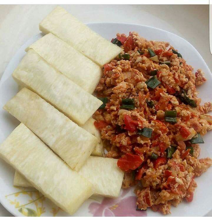 Fried Yam & Egg Sauce - DeyChop